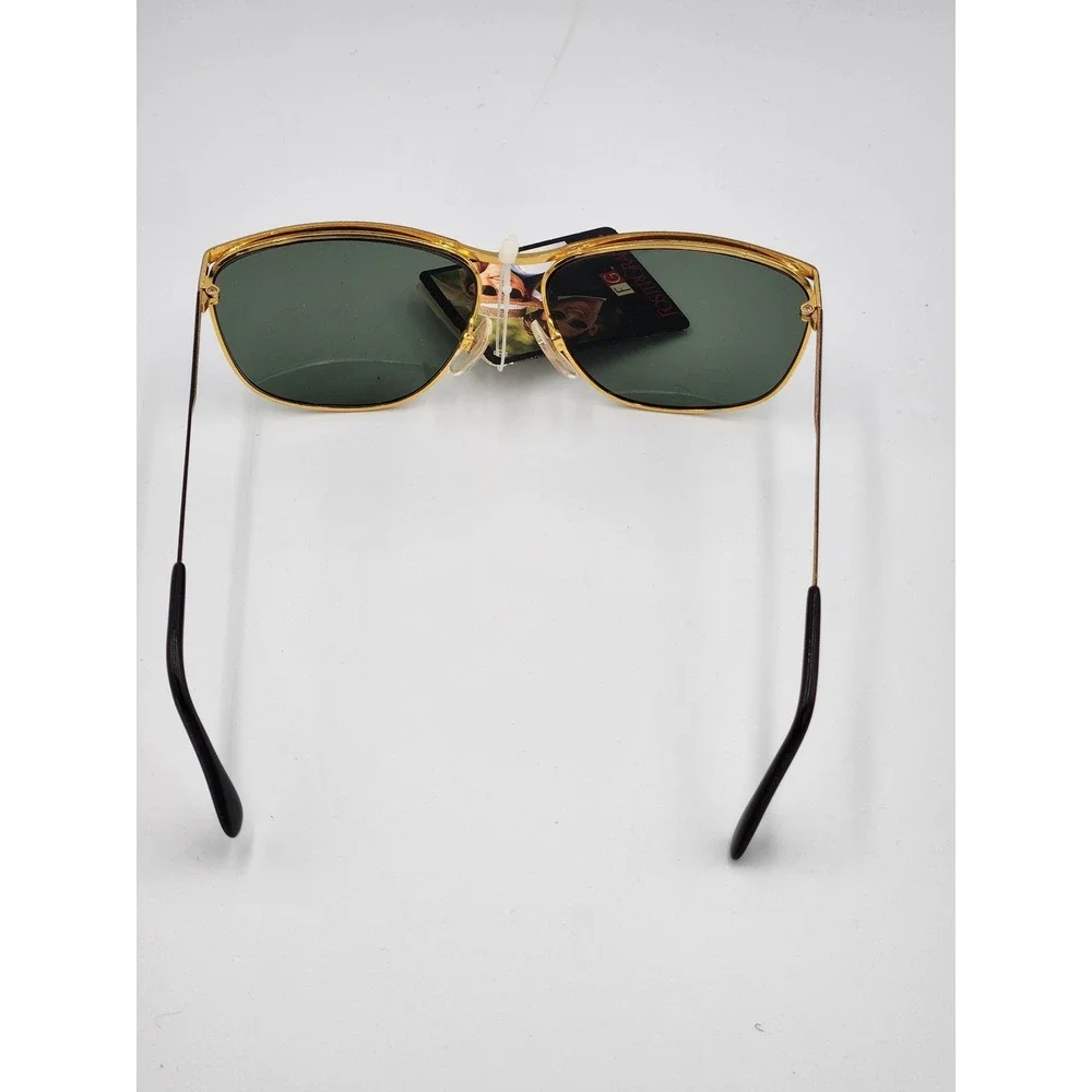Vintage Foster Grant Gold Aviator Sunglasses Green Lens Classic‎ Golf Style UV